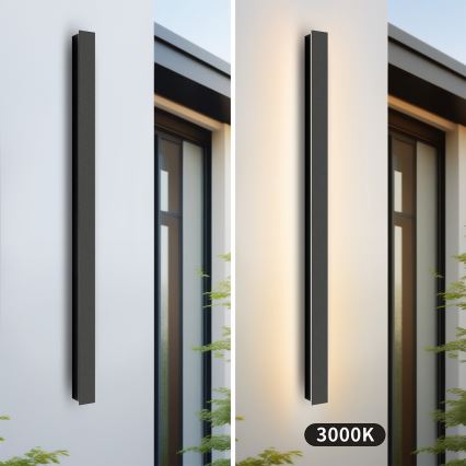 Brilagi - LED zunanji stenski svetilec LINEAR LED/22W/230V 3000K IP65 100 cm črna CRI 90