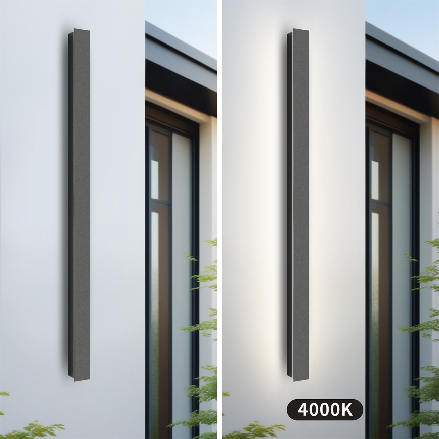 Brilagi - LED Zunanja stenska svetilka LINEAR LED/22W/230V 4000K IP65 100 cm antracit CRI 90
