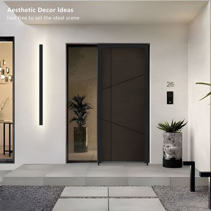 Brilagi - LED zunanja stenska svetilka LINEAR LED/32W/230V 4000K IP65 140 cm črna CRI 90