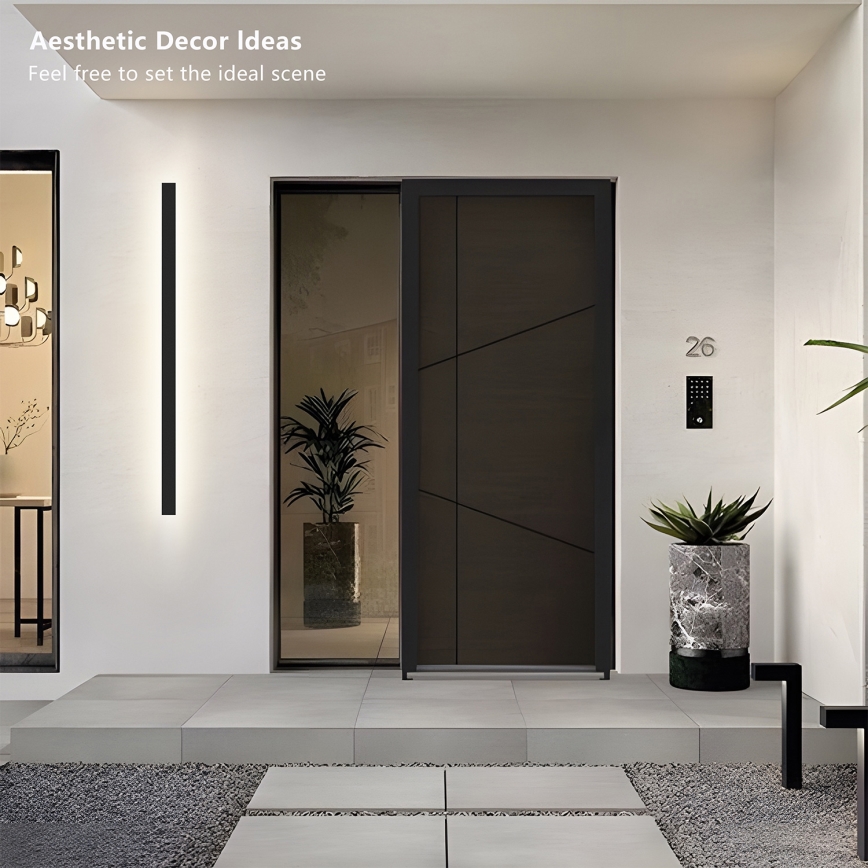 Brilagi - LED zunanja stenska svetilka LINEAR LED/32W/230V 4000K IP65 140 cm črna CRI 90