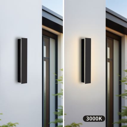 Brilagi - LINEAR LED zunanja stenska svetilka, 8W, 230V, 3000K, IP65, 30 cm, črna, CRI 90