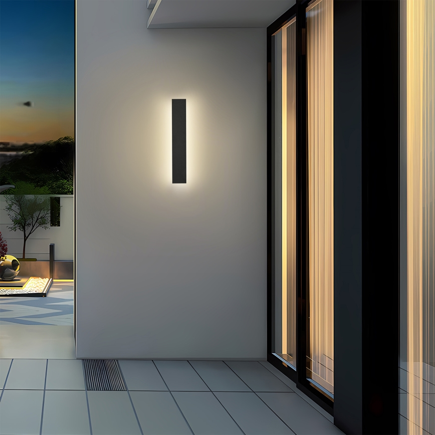 Brilagi - LINEAR LED zunanja stenska svetilka, 8W, 230V, 3000K, IP65, 30 cm, črna, CRI 90