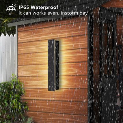 Brilagi - LINEAR LED zunanja stenska svetilka, 8W, 230V, 3000K, IP65, 30 cm, črna, CRI 90