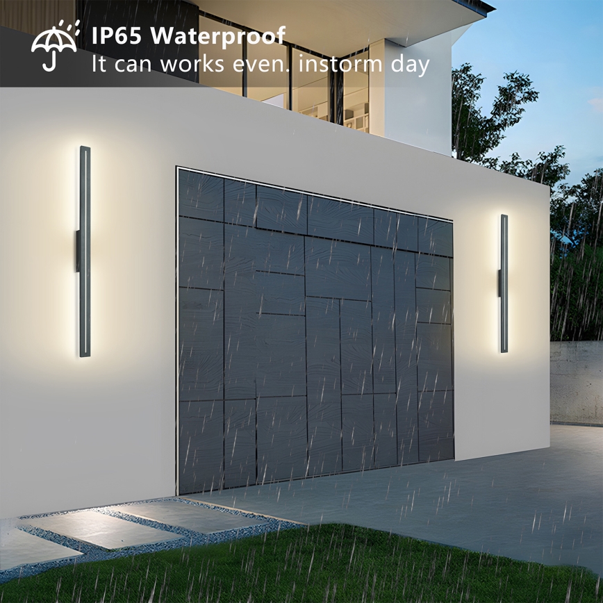 Brilagi - LED zunanja stenska svetilka LINEO LED/24W/230V 3000K IP65 100 cm antracit CRI 90