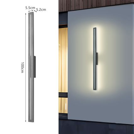 Brilagi - LED zunanja stenska svetilka LINEO LED/24W/230V 3000K IP65 100 cm antracit CRI 90