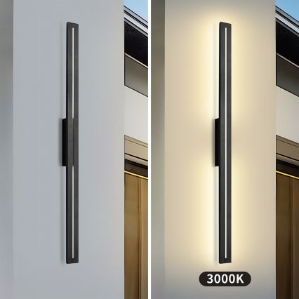 Brilagi - LED zunanja stenska svetilka LINEO LED/24W/230V 3000K IP65 100 cm črna CRI 90