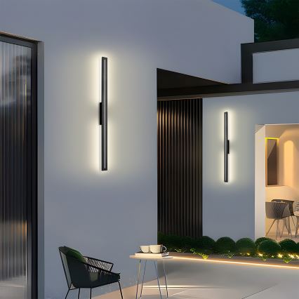 Brilagi - LED zunanja stenska svetilka LINEO LED/24W/230V 3000K IP65 100 cm črna CRI 90