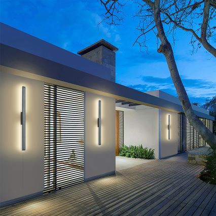Brilagi - LED zunanja stenska svetilka LINEO LED/24W/230V 4000K IP65 100 cm antracit CRI 90
