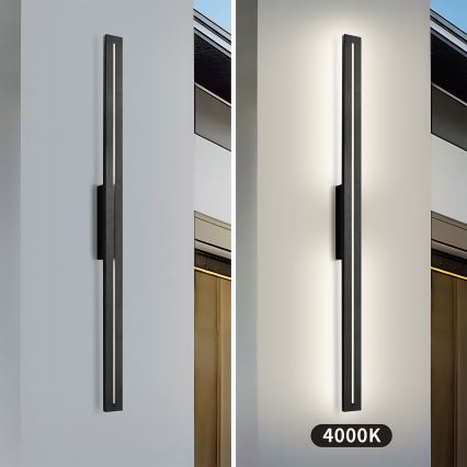 Brilagi - LED zunanja stenska svetilka LINEO LED/24W/230V 4000K IP65 100 cm črna CRI 90