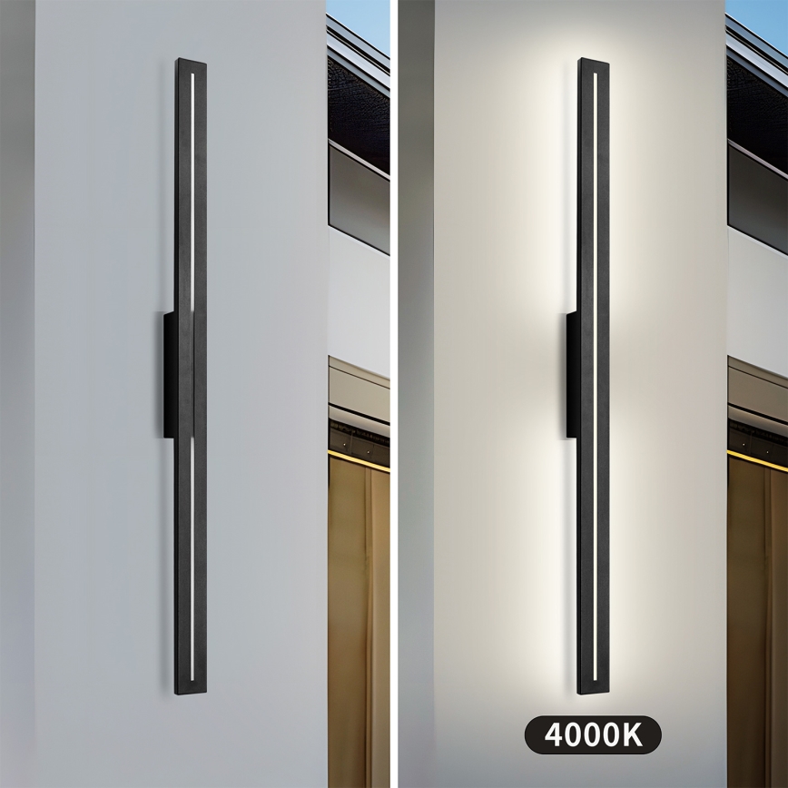 Brilagi - LED zunanja stenska svetilka LINEO LED/24W/230V 4000K IP65 100 cm črna CRI 90
