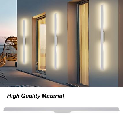 Brilagi - LED zunanja stenska svetilka LUNA LED/30W/230V 3000K IP65 150 cm bela CRI 90