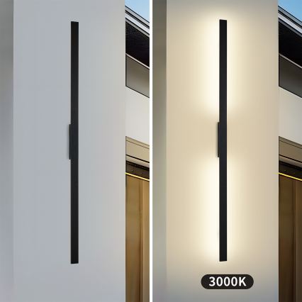 Brilagi - LED zunanja stenska svetilka LUNA LED/30W/230V 3000K IP65 150 cm črna CRI 90