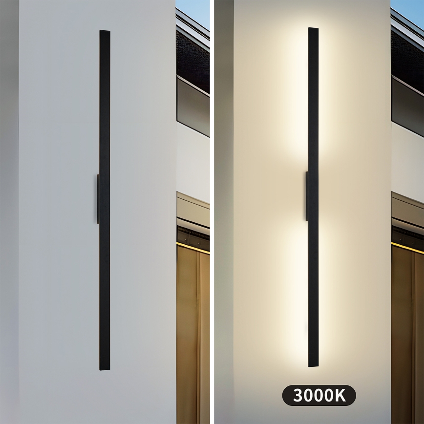 Brilagi - LED zunanja stenska svetilka LUNA LED/30W/230V 3000K IP65 150 cm črna CRI 90