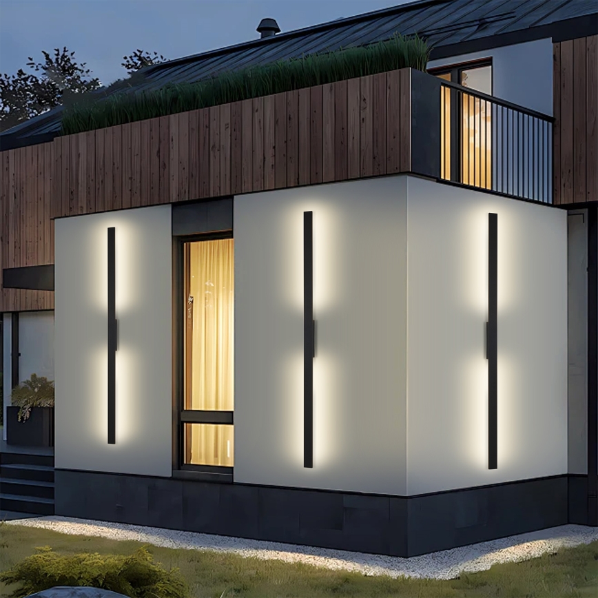 Brilagi - LED zunanja stenska svetilka LUNA LED/30W/230V 3000K IP65 150 cm črna CRI 90
