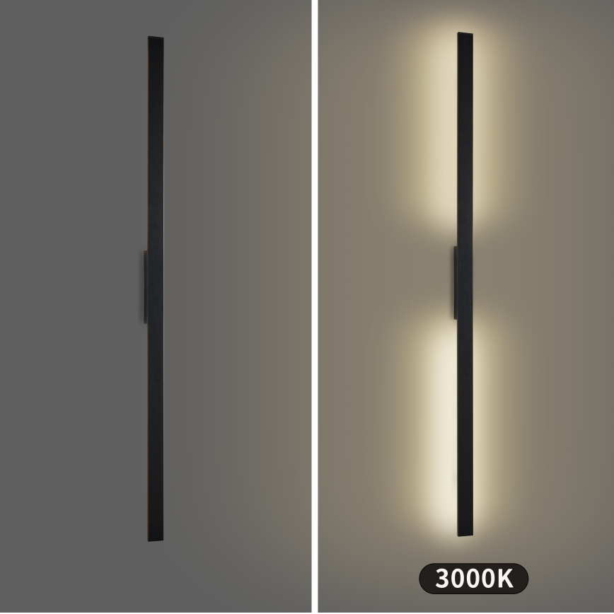 Brilagi - LED zunanja stenska svetilka LUNA LED/30W/230V 3000K IP65 150 cm črna CRI 90