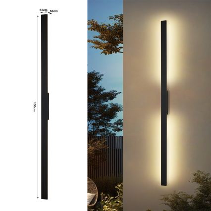 Brilagi - LED zunanja stenska svetilka LUNA LED/30W/230V 3000K IP65 150 cm črna CRI 90