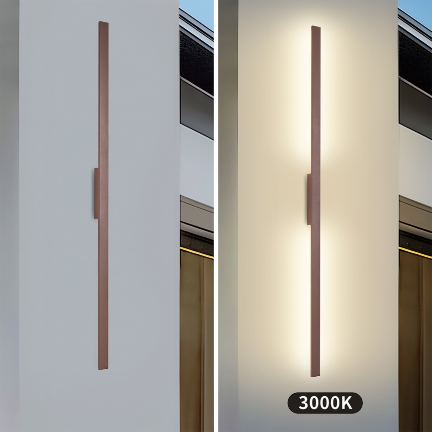 Brilagi - LED zunanja stenska svetilka LUNA LED/30W/230V 3000K IP65 150 cm rjava CRI 90