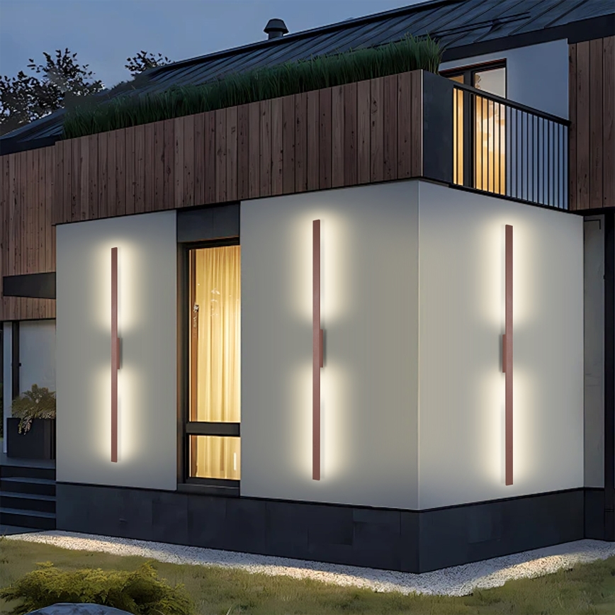 Brilagi - LED zunanja stenska svetilka LUNA LED/30W/230V 3000K IP65 150 cm rjava CRI 90