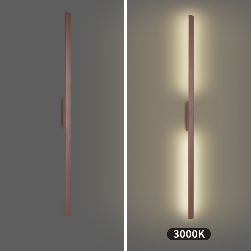 Brilagi - LED zunanja stenska svetilka LUNA LED/30W/230V 3000K IP65 150 cm rjava CRI 90
