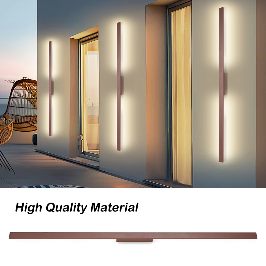 Brilagi - LED zunanja stenska svetilka LUNA LED/30W/230V 3000K IP65 150 cm rjava CRI 90