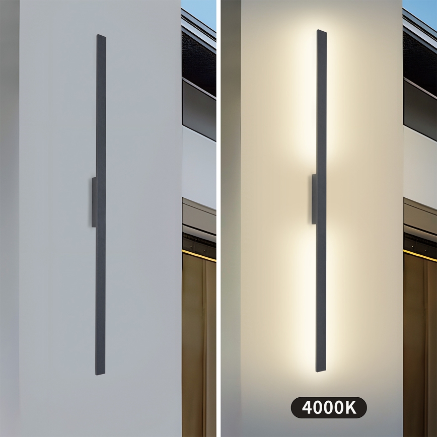Brilagi - LED zunanja stenska svetilka LUNA LED/30W/230V 4000K IP65 150 cm antracit CRI 90