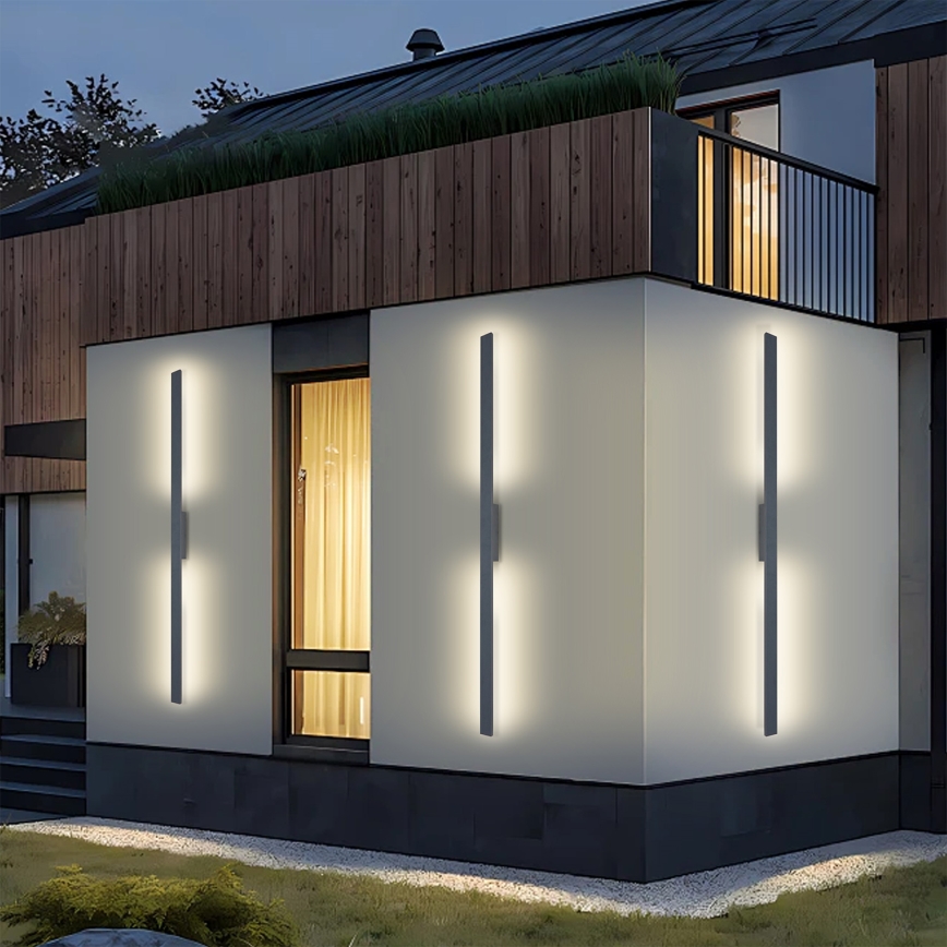 Brilagi - LED zunanja stenska svetilka LUNA LED/30W/230V 4000K IP65 150 cm antracit CRI 90