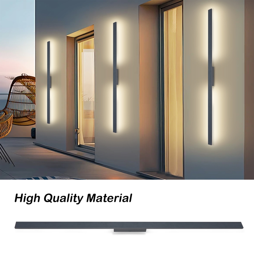 Brilagi - LED zunanja stenska svetilka LUNA LED/30W/230V 4000K IP65 150 cm antracit CRI 90