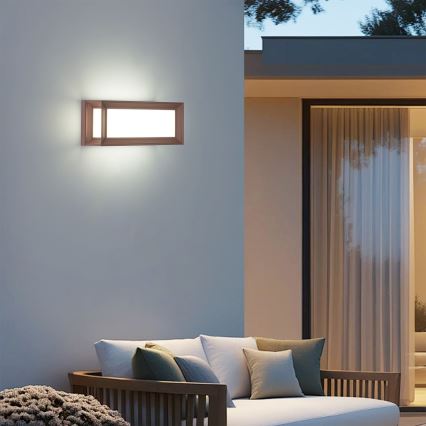 Brilagi - LED zunanja stenska svetilka PARKER LED/12W/230V 3000/4500/6000K rjava IP44
