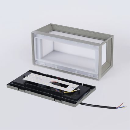 Brilagi - LED zunanja stenska svetilka PARKER LED/12W/230V 3000/4500/6000K siva IP44