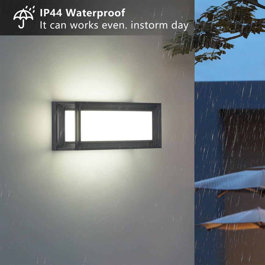 Brilagi - LED zunanja stenska svetilka PARKER LED/12W/230V antracit IP44