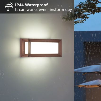 Brilagi - LED zunanja stenska svetilka PARKER LED/12W/230V rjava IP44