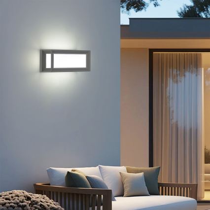 Brilagi - LED zunanja stenska svetilka PARKER LED/12W/230V siva IP44
