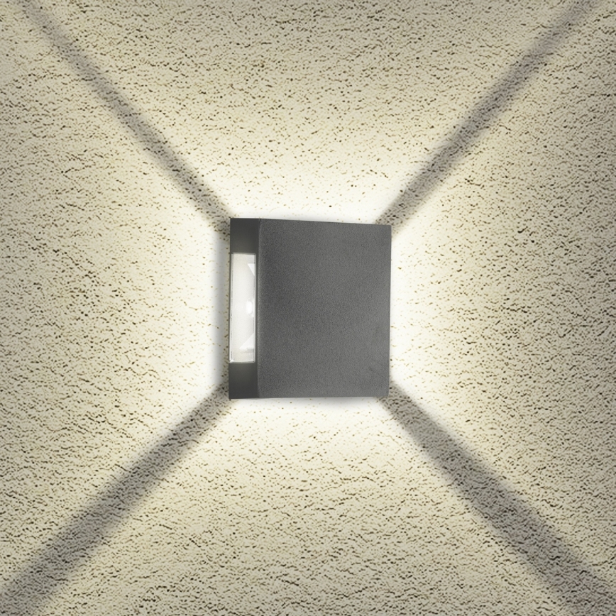 Brilagi - LED zunanja stenska svetilka QUADRAY LED/4W/230V antracit IP65