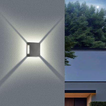 Brilagi - LED zunanja stenska svetilka QUADRAY LED/4W/230V antracit IP65