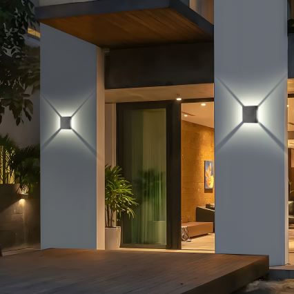 Brilagi - LED zunanja stenska svetilka QUADRAY LED/4W/230V antracit IP65