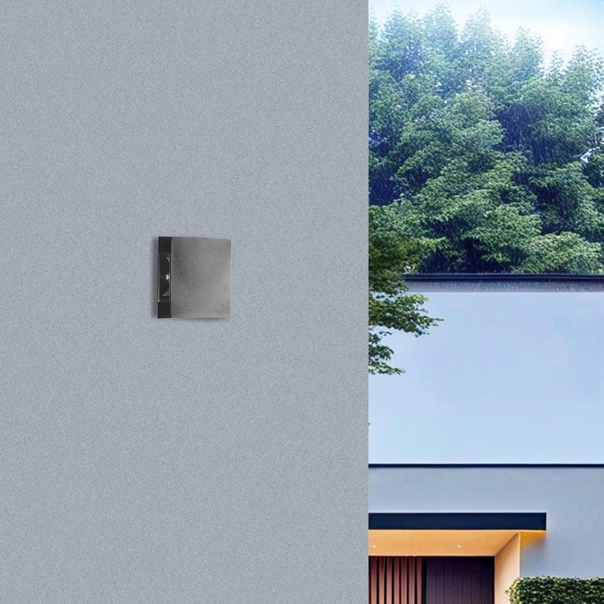 Brilagi - LED zunanja stenska svetilka QUADRAY LED/4W/230V antracit IP65