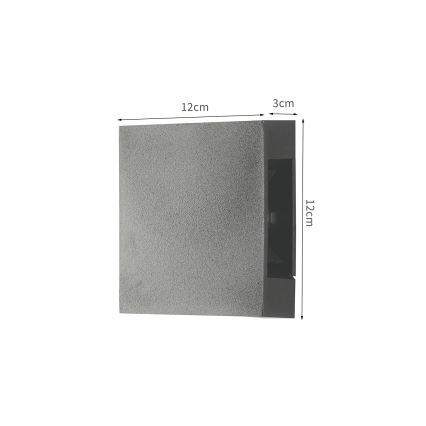 Brilagi - LED zunanja stenska svetilka QUADRAY LED/4W/230V antracit IP65