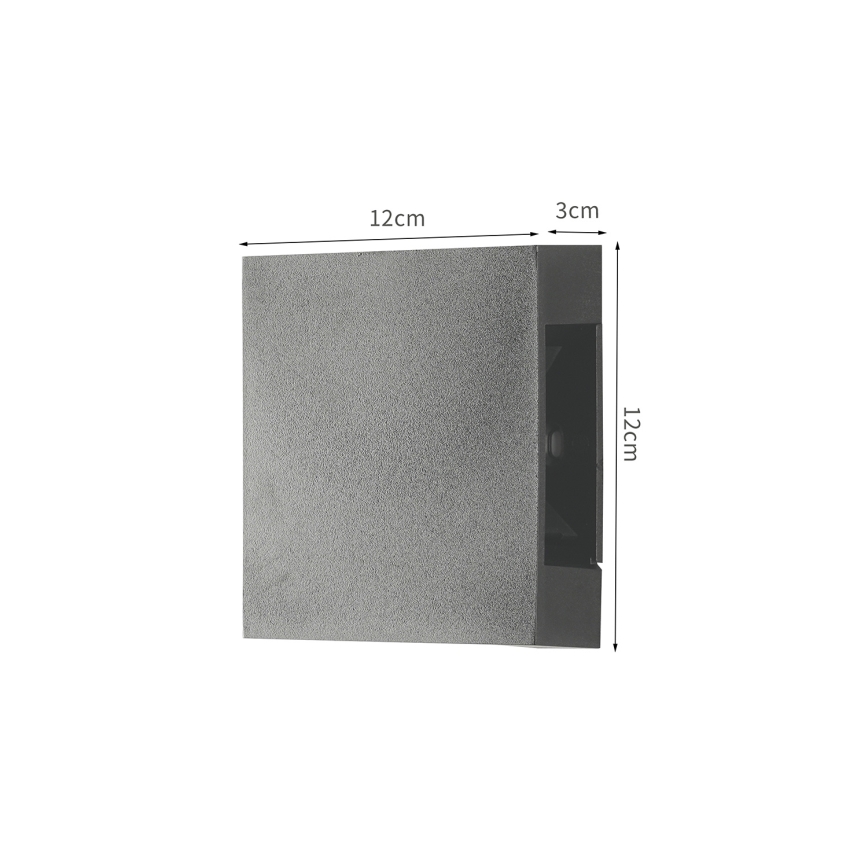 Brilagi - LED zunanja stenska svetilka QUADRAY LED/4W/230V antracit IP65
