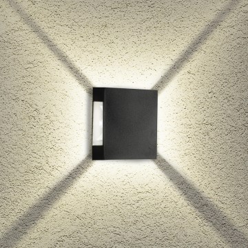 Brilagi - LED zunanja stenska svetilka QUADRAY LED/4W/230V črna IP65