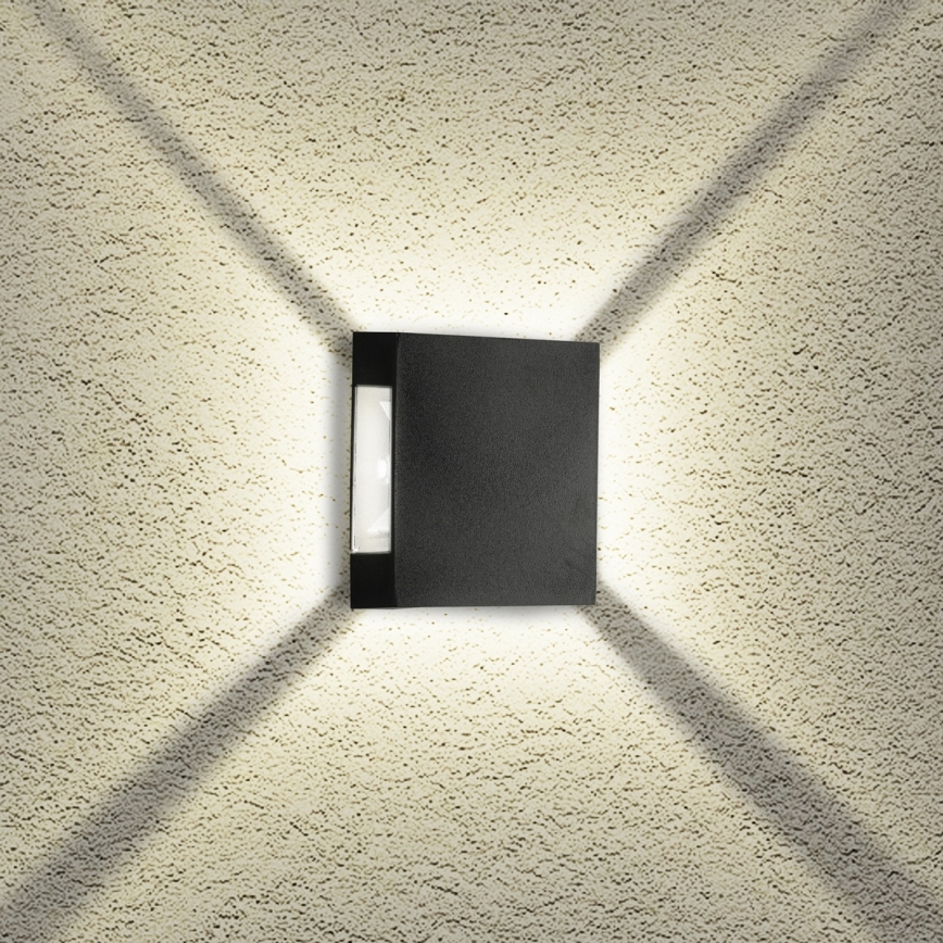 Brilagi - LED zunanja stenska svetilka QUADRAY LED/4W/230V črna IP65