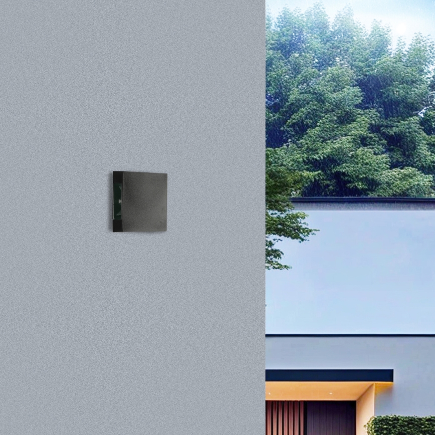 Brilagi - LED zunanja stenska svetilka QUADRAY LED/4W/230V črna IP65