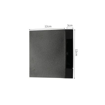 Brilagi - LED zunanja stenska svetilka QUADRAY LED/4W/230V črna IP65
