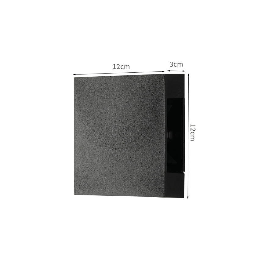 Brilagi - LED zunanja stenska svetilka QUADRAY LED/4W/230V črna IP65