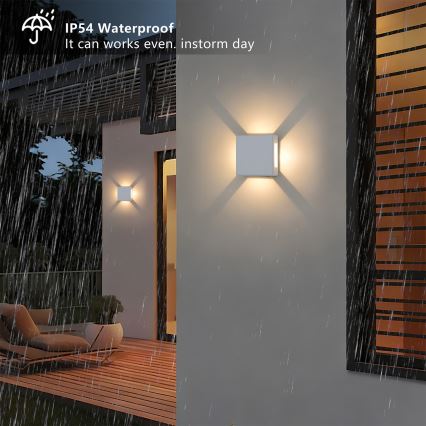 Brilagi - LED zunanja stenska svetilka QUADRAY LED/6W/230V bela IP54