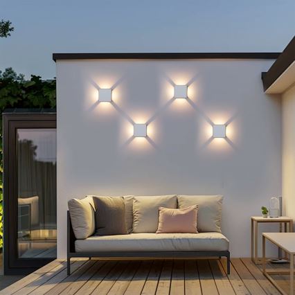 Brilagi - LED zunanja stenska svetilka QUADRAY LED/6W/230V bela IP54