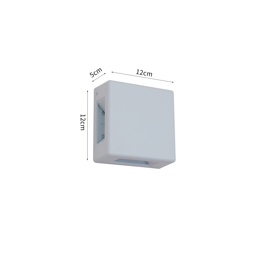 Brilagi - LED zunanja stenska svetilka QUADRAY LED/6W/230V bela IP54