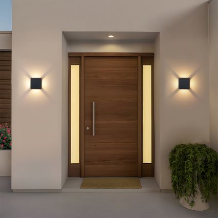 Brilagi - LED zunanja stenska svetilka QUADRAY LED/6W/230V črna IP54