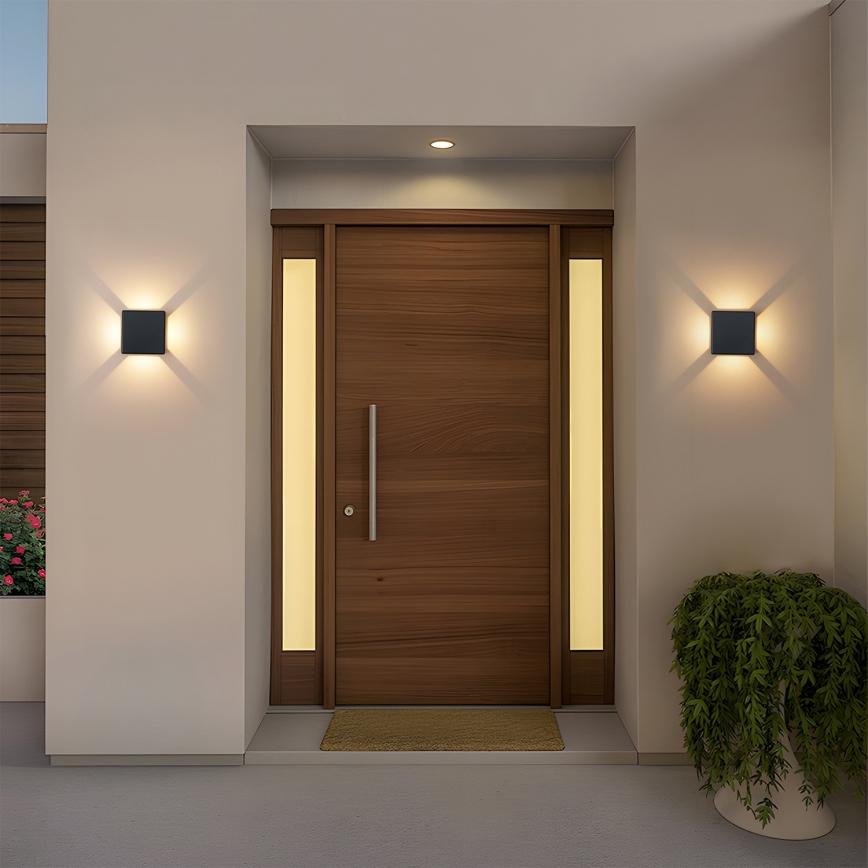 Brilagi - LED zunanja stenska svetilka QUADRAY LED/6W/230V črna IP54