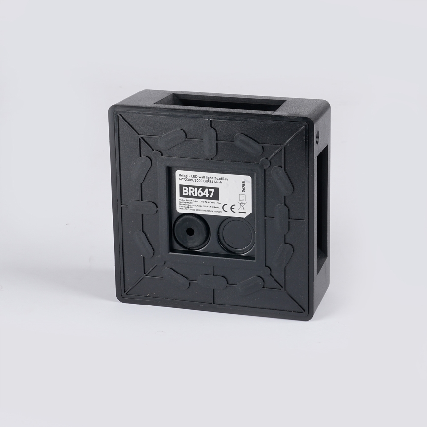 Brilagi - LED zunanja stenska svetilka QUADRAY LED/6W/230V črna IP54