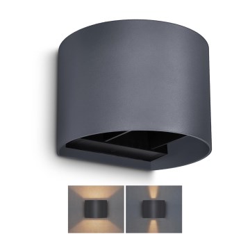 Brilagi - LED Zunanja stenska svetilka RONDO LED/6W/230V antracit IP54